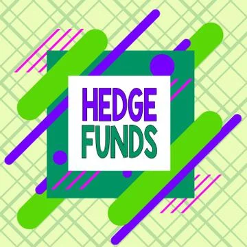 Writing note showing Hedge Funds. Business photo showcasing basically a fancy 스톡 일러스트