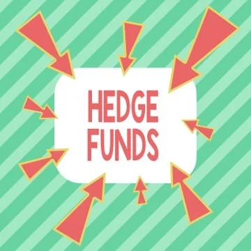 Writing note showing Hedge Funds. Business photo showcasing basically a fancy 스톡 일러스트