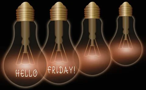 Writing note showing Hello Friday. Business photo showcasing used to express 스톡 일러스트