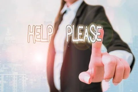 Writing note showing Help Please. Business photo showcasing used to make a 스톡 사진