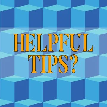 Writing note showing Helpful Tips Question. Business photo showcasing secret Stock Illustration