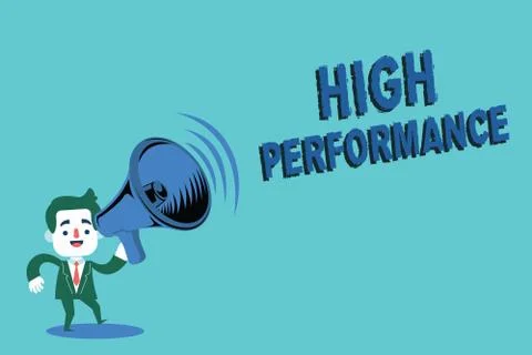 Writing note showing  High Performance. Business photo showcasing organizatio Stock Illustration