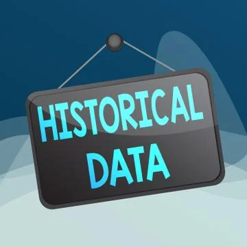 Writing note showing Historical Data. Business photo showcasing collected data 库存插图