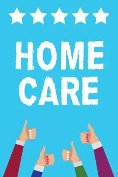 Writing note showing Home Care. Business photo showcasing Place where people can Stock Illustration