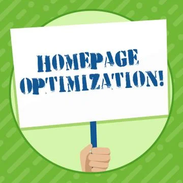 Writing note showing Homepage Optimization. Business photo showcasing improve a イラスト素材