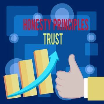 Writing note showing Honesty Principles Trust. Business photo showcasing Stock Illustration