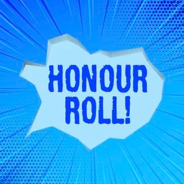 Writing note showing Honour Roll. Business photo showcasing List of students who Stock Illustration