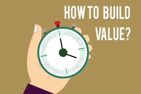 Writing note showing How To Build Valuequestion. Business photo showcasing 스톡 일러스트