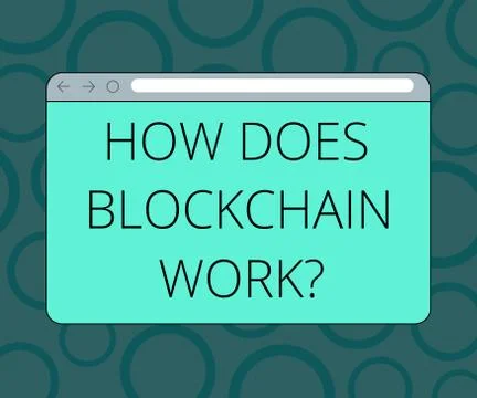 Writing note showing How Does Blockchain Work. Business photo showcasing Stock Illustration