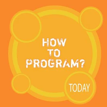 Writing note showing How To Program. Business photo showcasing Instruction for Illustration