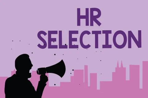 Writing note showing Hr Selection. Business photo showcasing Process and 스톡 일러스트