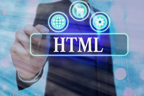 Writing note showing Html. Business photo showcasing the lingua franca for 스톡 사진