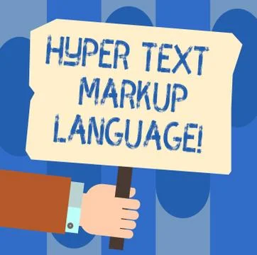 Writing note showing Hyper Text Markup Language. Business photo showcasing 스톡 일러스트