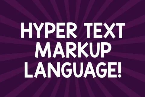 Writing note showing Hyper Text Markup Language. Business photo showcasing Stock Illustration