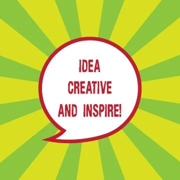Writing note showing Idea Creative And Inspire. Business photo showcasing Illustrazione stock