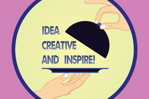 Writing note showing Idea Creative And Inspire. Business photo showcasing イラスト素材