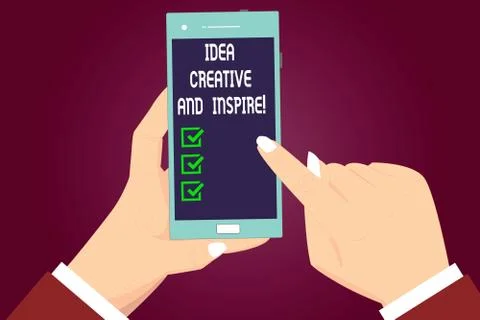 Writing note showing Idea Creative And Inspire. Business photo showcasing Ilustración de archivo
