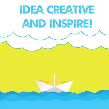 Writing note showing Idea Creative And Inspire. Business photo showcasing Stock Illustration
