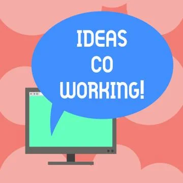 Writing note showing Ideas Co Working. Business photo showcasing use of working Stock Illustration