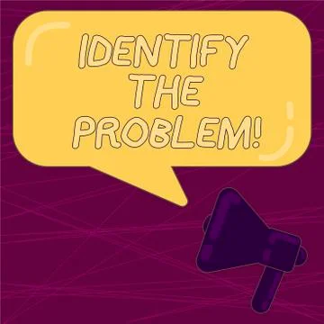 Writing note showing Identify The Problem. Business photo showcasing diagnosing Stock Illustration