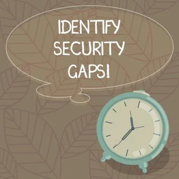 Writing note showing Identify Security Gaps. Business photo showcasing determine Stock Illustration