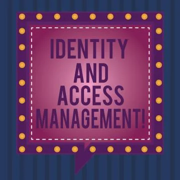 Writing note showing Identity And Access Management. Business photo showcasing Stock Illustration