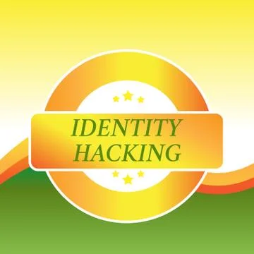 Writing note showing Identity Hacking. Business photo showcasing criminal that Stock-Illustration
