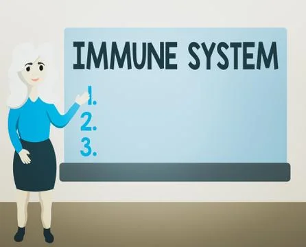 Writing note showing Immune System. Business photo showcasing Complex network Illustrazione stock