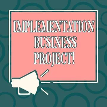 Writing note showing Implementation Business Project. Business photo showcasing Ilustración de archivo