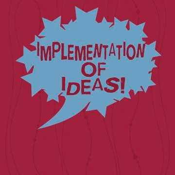 Writing note showing Implementation Of Ideas. Business photo showcasing 스톡 일러스트