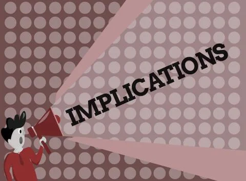 Writing note showing Implications. Business photo showcasing Conclusion State of Stock Illustration