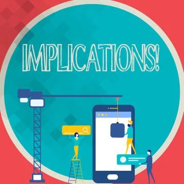 Writing note showing Implications. Business photo showcasing Conclusion State of Stock Illustration