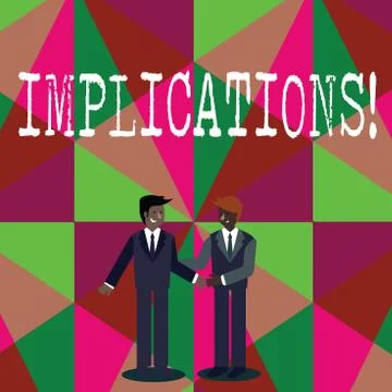 Writing note showing Implications. Business photo showcasing Conclusion State of Stock Illustration