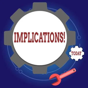 Writing note showing Implications. Business photo showcasing Conclusion State of Stock Illustration