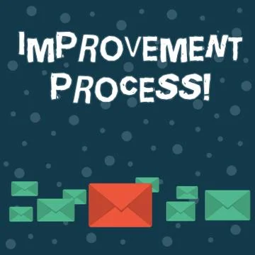Writing note showing Improvement Process. Business photo showcasing Ongoing Stockillustratie