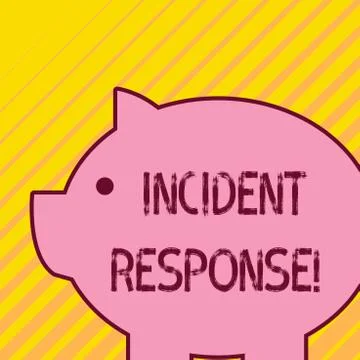 Writing note showing Incident Response. Business photo showcasing addressing and Stock Illustration