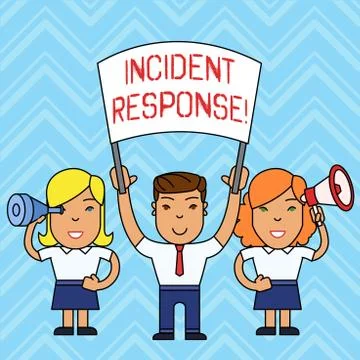 Writing note showing Incident Response. Business photo showcasing addressing and 스톡 일러스트
