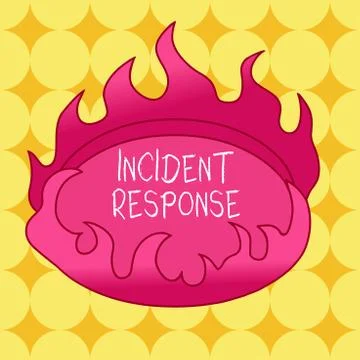 Writing note showing Incident Response. Business photo showcasing addressing and 스톡 일러스트