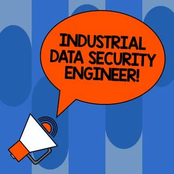 Writing note showing Industrial Data Security Engineer. Business photo Stock Illustration