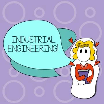 Writing note showing Industrial Engineering. Business photo showcasing field  库存插图