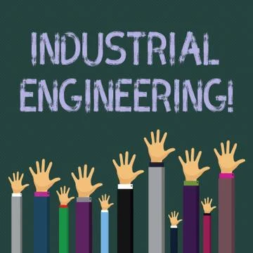 Writing note showing Industrial Engineering. Business photo showcasing field  Stock Illustration