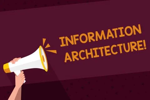 Writing note showing Information Architecture. Business photo showcasing stru イラスト素材