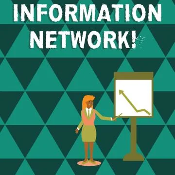 Writing note showing Information Network. Business photo showcasing computers イラスト素材