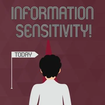 Writing note showing Information Sensitivity. Business photo showcasing data  Stock Illustration