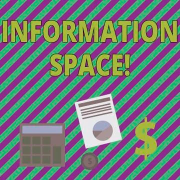 Writing note showing Information Space. Business photo showcasing place Illustrazione stock