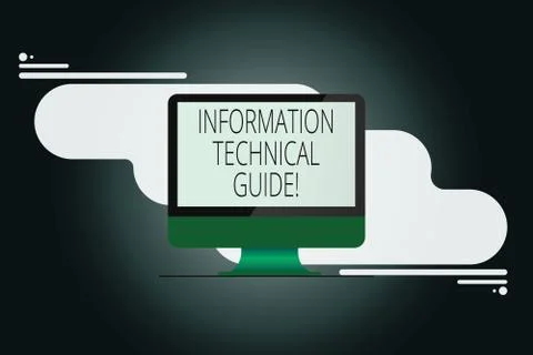 Writing note showing Information Technical Guide. Business photo showcasing 스톡 일러스트
