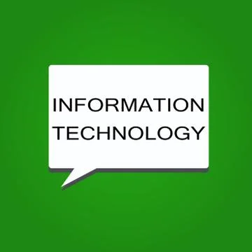 Writing note showing Information Technology. Business photo showcasing use Sy Stock-Illustration