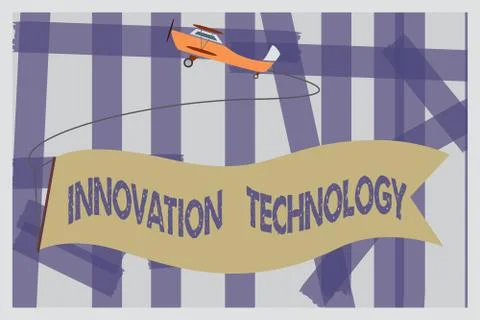 Writing note showing Innovation Technology. Business photo showcasing New Idea Illustrazione stock
