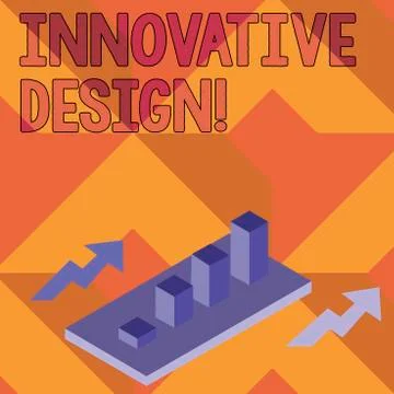 Writing note showing Innovative Design. Business photo showcasing application of Stock Illustration