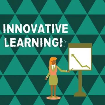 Writing note showing Innovative Learning. Business photo showcasing Illustrazione stock